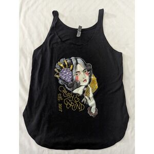 Novelty Tank Top Crush And Grind Logo Indian Girl Face Size M